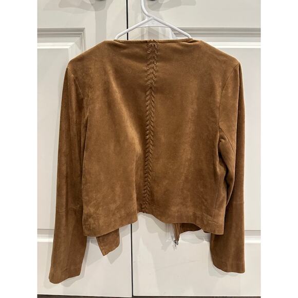 BB Dakota Suede Moto Jacket. Size: Small Color: Brown - Picture 4 of 5